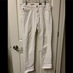 SZ 29R AG The Prima Mid Rise Cigarette White Jeans